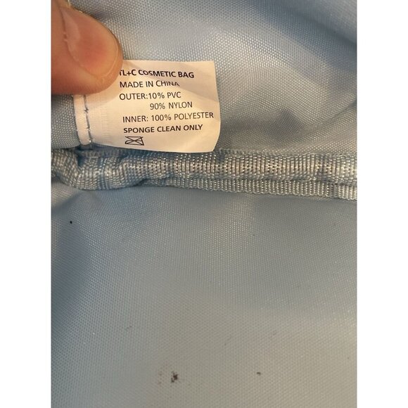 TENDER LOVE & + CARRY Travel Toiletry Makeup Cosmetic Bag Purple butterflies zip - Picture 6 of 9